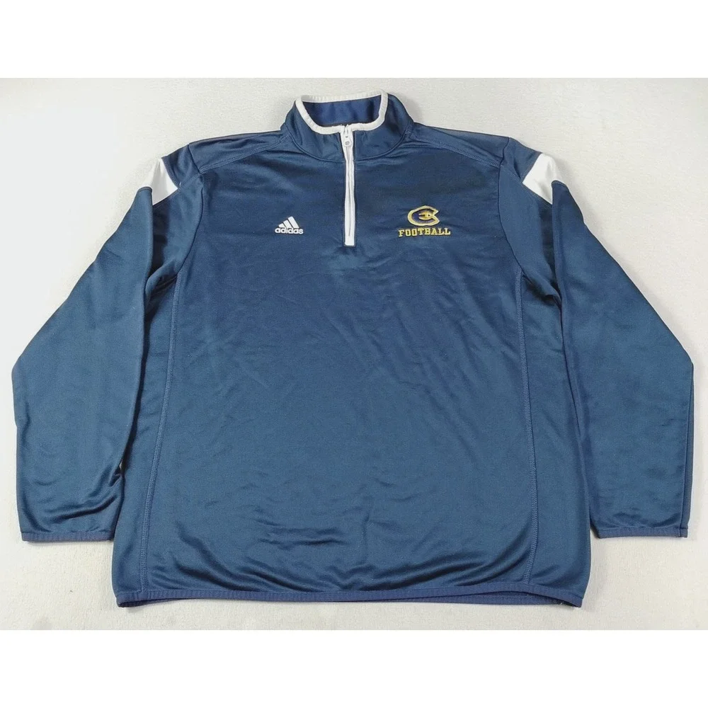 Adidas 1/4 Zip Jacket Mens XL Blue UW Eau Claire Blugolds NCAA Football